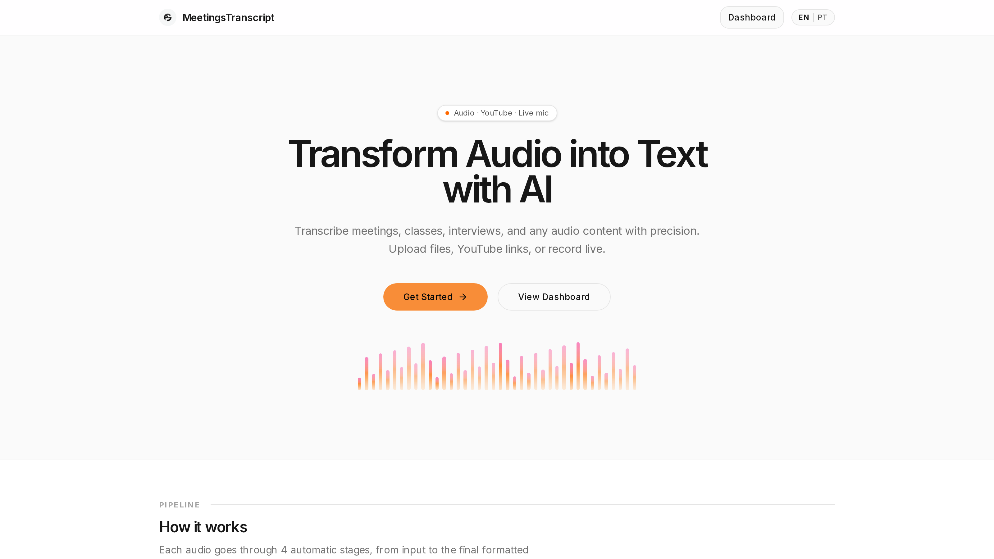 Metered AI Platform · Transcription